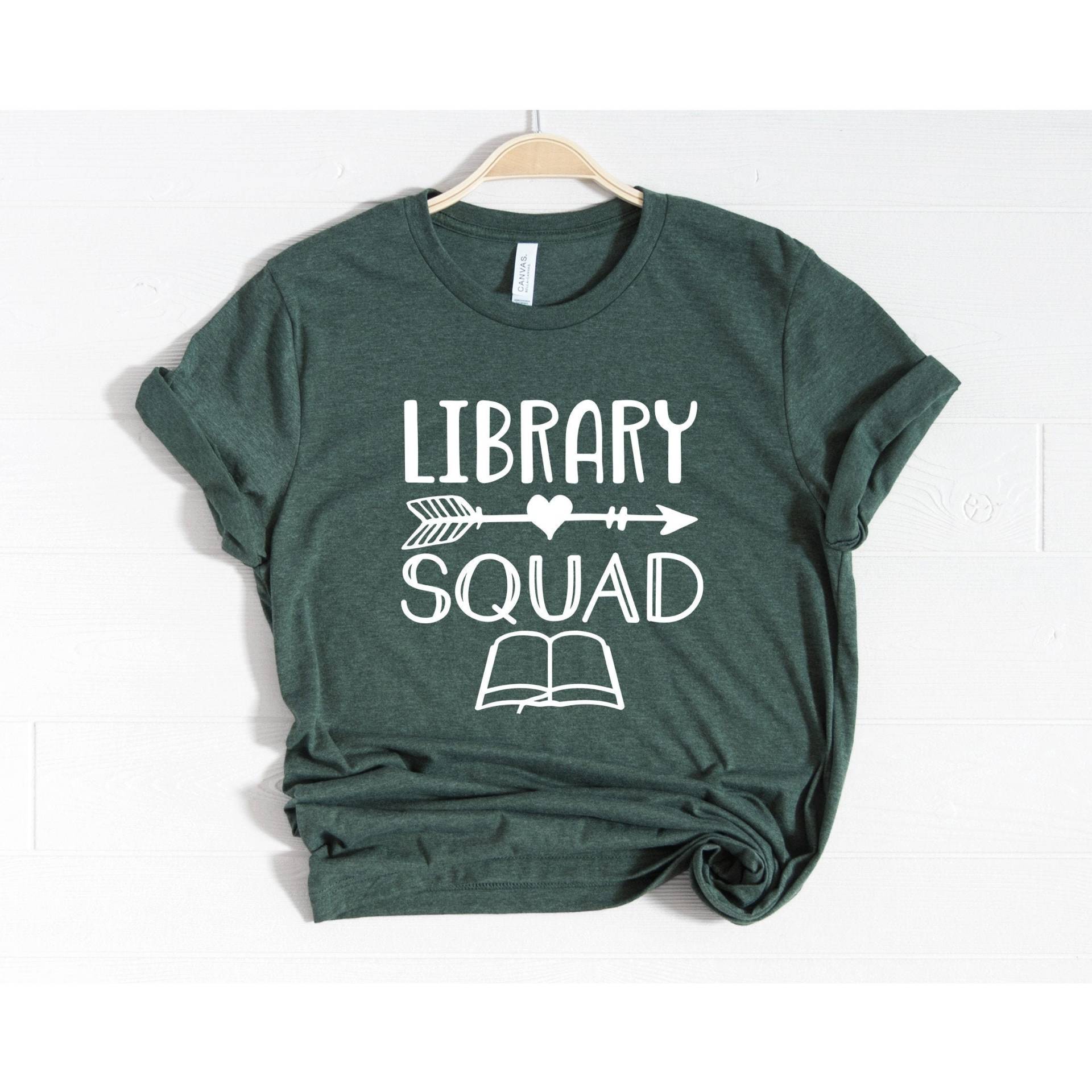 Bibliothek Squad Shirt, Bibliothekar Bibliothekare Buch-Liebhaber, Schul Geschenk, Buch Nerd, Lehrer Shirt von NineToNone