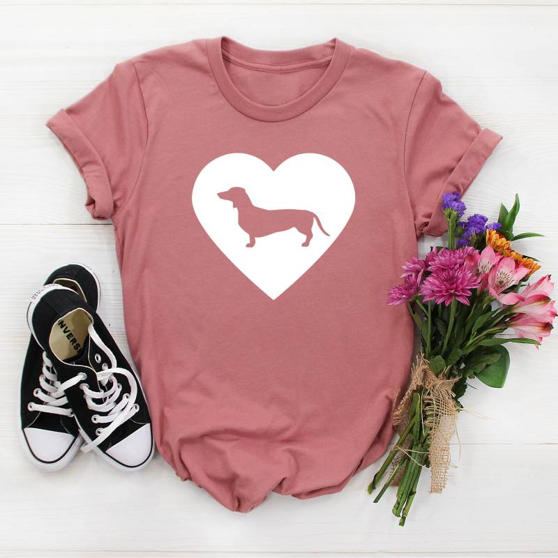 Dackel Herz Shirt, Mama Mama, Daschund Besitzer Geschenk, Wurst Hunde Liebhaber, Weiner Geschenke, Doxie von NineToNone