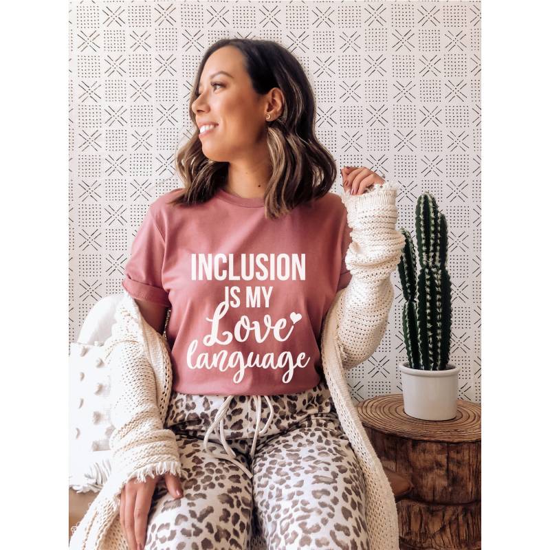 Inklusion Ist Meine Liebe Sprache Shirt, Lehrer Sped Lehrer, Sonderpädagogik, Geschenke Für Bcba, Slp Geschenk, Inklusives T-Shirt von NineToNone