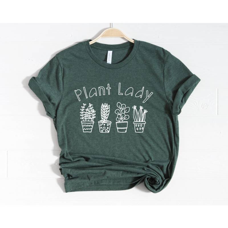 Plant Lady Shirt, Verrückte Lady, Pflanzen Liebhaber Geschenk, Shirt Garten Pflanzlich Basierte Pflanze Betriebenes Natur Geschenke von NineToNone