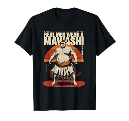 Echte Männer tragen einen Mawashi Lustiges japanisches Sumo T-Shirt Echte Männer tragen einen Mawashi Lustiges japanisches Sumo T-Shirt von Nineblack