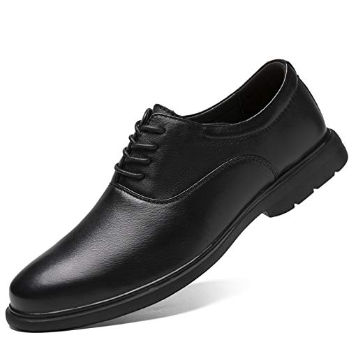 Ninepointninetynine Oxford-Schuhe for Herren, for Schnüren, runde Zehenpartie, einfarbig, Leder, Oxford-Schuhe, rutschfest, rutschfest, Blockabsatz, rutschfest, for Hochzeit(Size:41 EU) von Ninepointninetynine