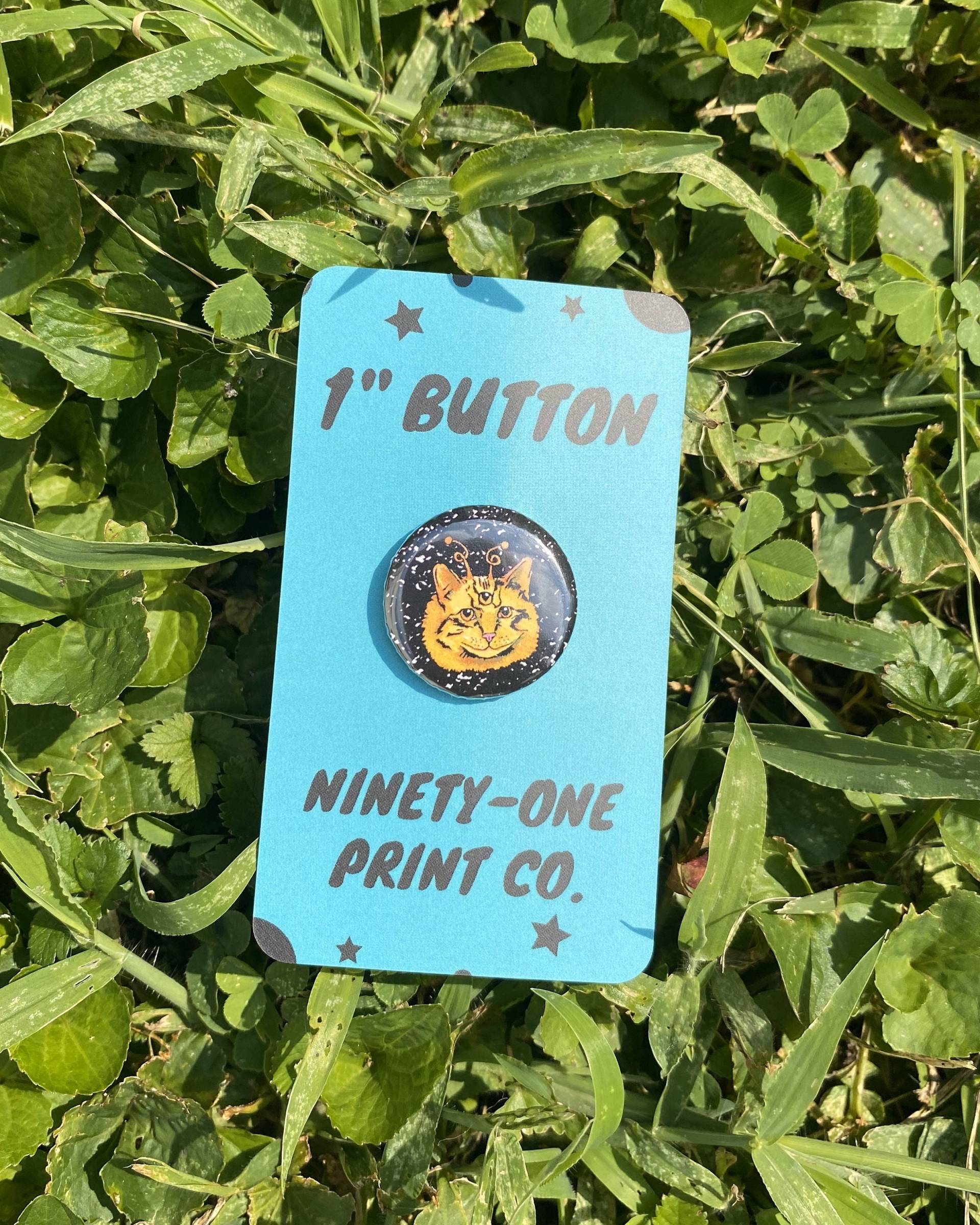 Galaxy Cat - 25 Mm Button Galaxy Cat - 25 Mm Button von NinetyOnePrintCo