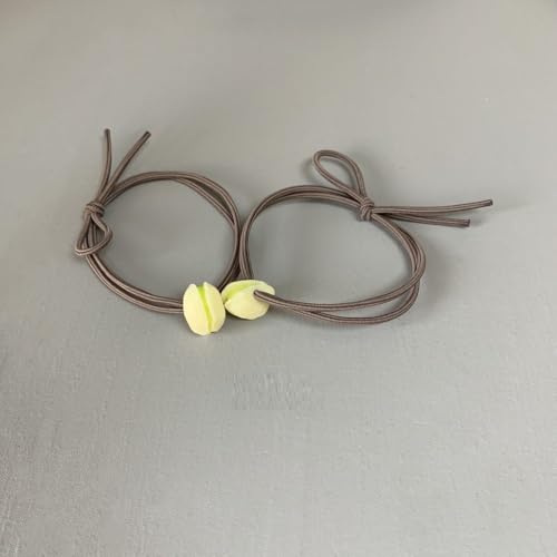 NingPower Haargummis In Form Von Lebensmittel Simulationen 2 Stück Pferdeschwanzhalter Haar Accessoires Haargummibänder Für Damen, Lustiges Haarband Für Langes Haar von NingPower