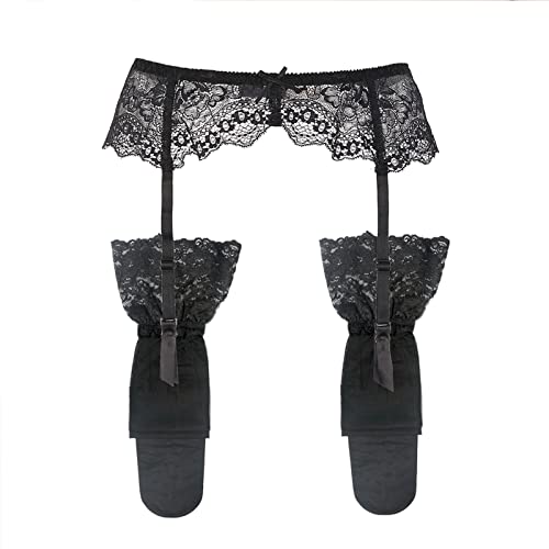 Ningsige Frauen Lace Strumpfband Metallclips Strapsgürtel und Strumpf von Ningsige