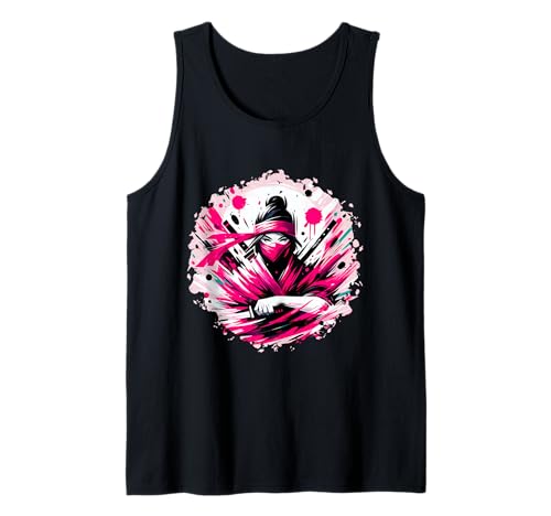 Ninja-Mädchenkostüm, Motiv „Samurai Ninja“ für Mädchen, Motiv Pink Warrior Tank Top von Ninja Outfit Samurai Ninja Disguise Ninja Training