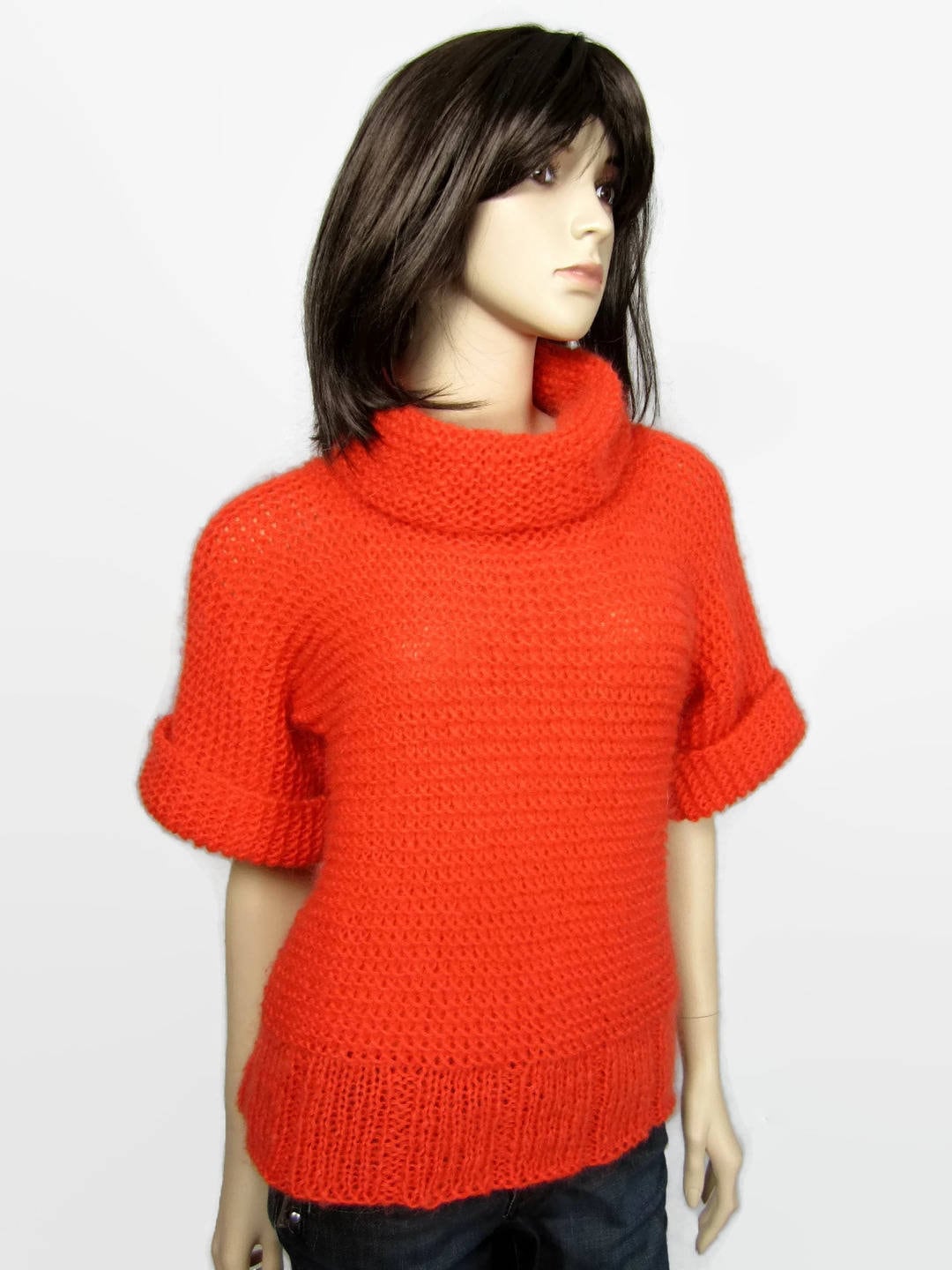 Luftiger Mohair- Und Alpaka-Pullover Im Oversize-stil T 38 - Handgestrickt Geschenk Für Frau von NinounKnitwear