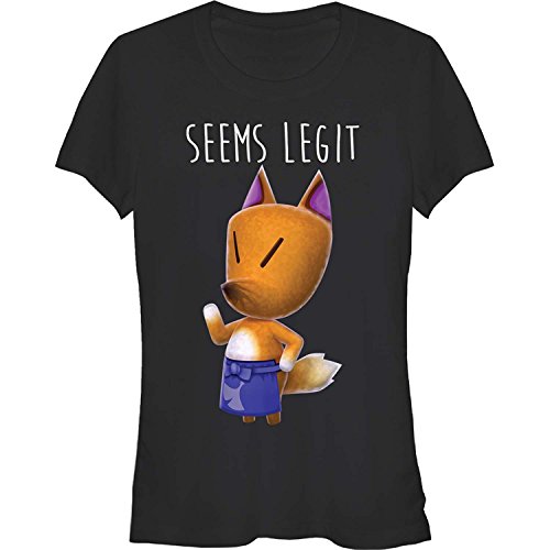 Nintendo Damen Seems Legit Animal Crossing Crew Neck Graphic T-Shirt, schwarz, XX-Large von Nintendo