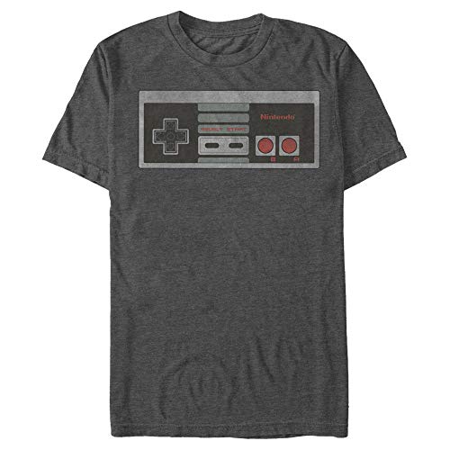 Nintendo Herren Controller T-Shirt, Char Htr, Mittel von Nintendo