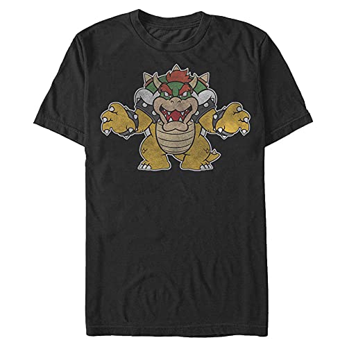Nintendo Herren Just Bowser T-Shirt, schwarz, Groß von Nintendo