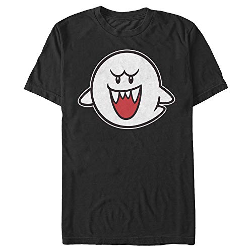 Nintendo Herren Mario Boo Ghost T-Shirt, schwarz, X-Groß von Nintendo