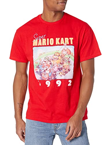 Nintendo Herren Mk Box T-Shirt, rot, X-Groß von Nintendo