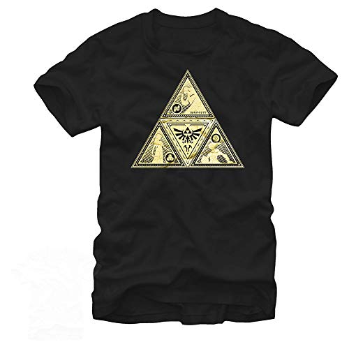 Nintendo Herren Silhouette Triforce T-Shirt, schwarz, 3X-Groß von Nintendo