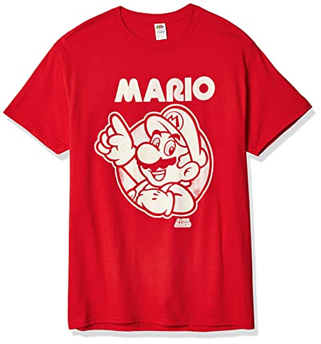 Nintendo Herren So Mario T-Shirt, Rot/Ausflug, einfarbig (Getaway Solids), XX-Large von Nintendo