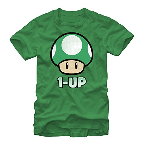 Nintendo Herren The 1-up T-Shirt, Kelly, Mittel von Nintendo