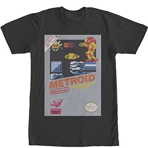 Nintendo Herren Vintage Metroid T-Shirt, Schwarz, L von Nintendo