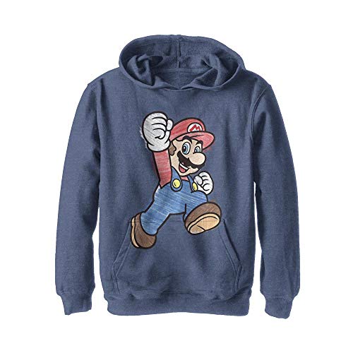 Nintendo Jungen Marker Mario comp Kapuzenpullover, Marineblau meliert, X-Large von Nintendo