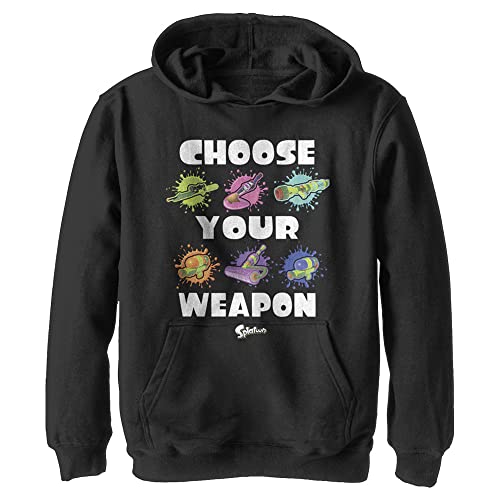 Nintendo Kinder Splatoon Weapons Jugend Pullover Hoodie, Schwarz, L von Nintendo