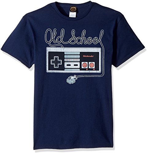 Nintendo Men's Tangled Controller T-Shirt, Navy, 2XL von Nintendo