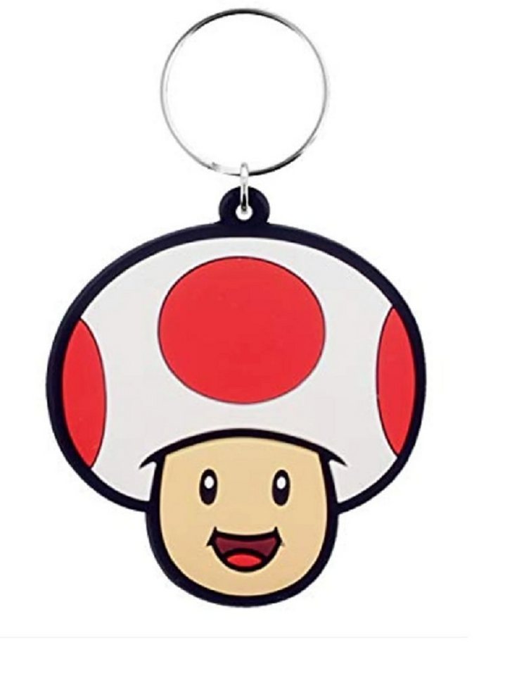 Nintendo Schlüsselanhänger Schlüsselanhänger Kinder Mini Super Mario Toad Anhänger keychain 6 cm, Schlüsselanhänger Haustierschlüsselanhänger Geschenk Hund Frau Herren von Nintendo