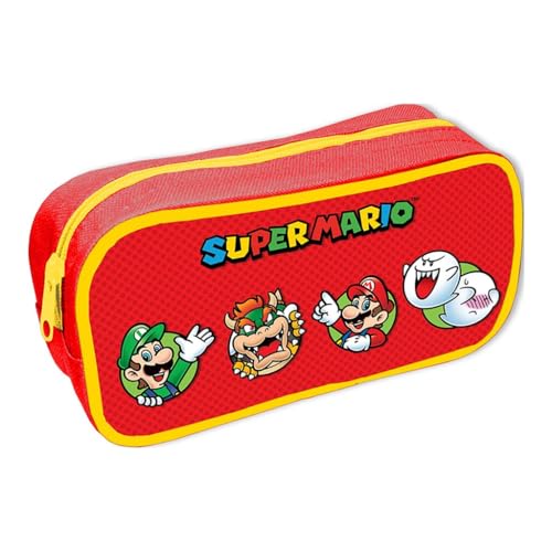 Pyramid Europe Unisex Nintendo: Super Mario Character Circles Rectangle Pencil Case (Halterung), Rot, Einheitsgröße von Nintendo
