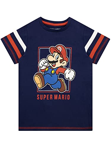 SUPER MARIO BROS Jungen T-Shirt Blau 104 von Super Mario