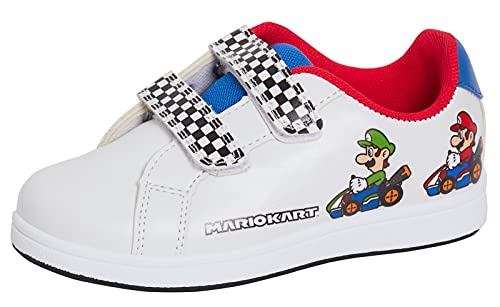 Super Mario Brothers Turnschuhe Jungen Sport Sneaker Mario Kart Casual Skate Schuhe, weiß, 27 EU von Super Mario