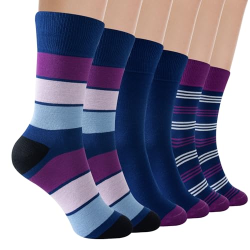 Niofind Bambus Socken Damen 6 Paar, Weich Antibakteriell und Atmungsaktiv, Bambussocken für Damen, Bambus Socken für Schweißfüße Schwarz und Bunt 35-42 von Niofind