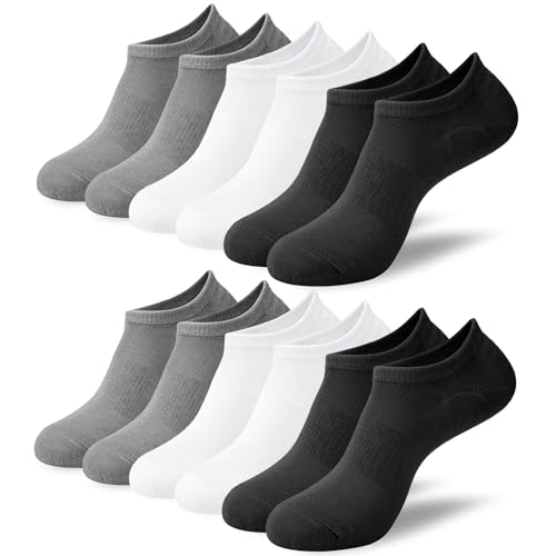 Niofind Sneaker Socken Damen Herren Bambus No Show Rutschfeste Kurze Socks mit Silikon Unisex Unsichtbare Füßlinge Tief Geschnittene Sommer Sneakersocken 6 Paar von Niofind