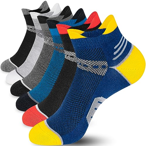 Niofind Sneaker Socken Herren 43-46/37-42, 6 Paar Baumwolle Sportsocken Herren Damen, Herrensocken Atmungsaktiv mit Dicke Frotteesohle, Laufsocken Baumwollsocken Sneakersocken von Niofind