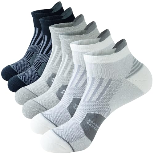 Niofind Sneaker Socken Herren Dame, 6 Paar Atmungsaktive Sportsocken Baumwolle Kurze Laufsocken Unisex 37-42 von Niofind