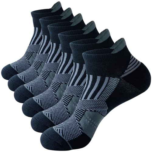 Niofind Sneaker Socken Herren Dame, 6 Paar Atmungsaktive Sportsocken Baumwolle Kurze Laufsocken Unisex 37-42 von Niofind