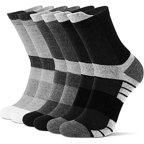 Niofind Socken Herren Damen 43-46 37-42, 6 Paar Baumwolle Sportsocken, Wandersocken, Arbeitssocken, Atmungsaktiv Tennissocken, Laufsocken, Elastische Sneaker Socken Herren mit Dicke Frotteesohle von Niofind