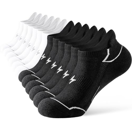 Niorasen Sneaker Socken Damen 39-42 35-38, Socken Damen Atmungsaktive Anti-Blasen Baumwolle 6 Paar, Sportsocken Kurze Gepolsterte Multi Athletic Laufsocken von Niorasen