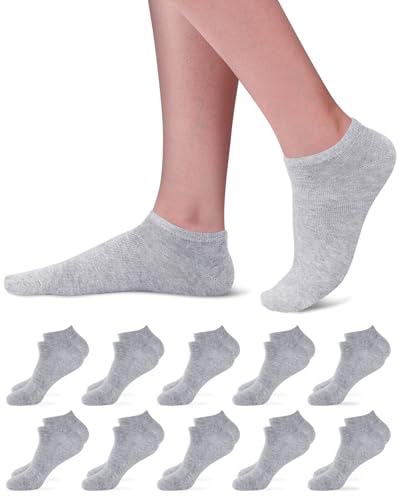 Niorasen Sneaker Socken Herren Damen, 10 Paar Baumwolle Kurze Sneakersocken Halbsocken, Grau 35-38 Niorasen Sneaker Socken Herren Damen, 10 Paar Baumwolle Kurze Sneakersocken Halbsocken, Grau 35-38 von Niorasen