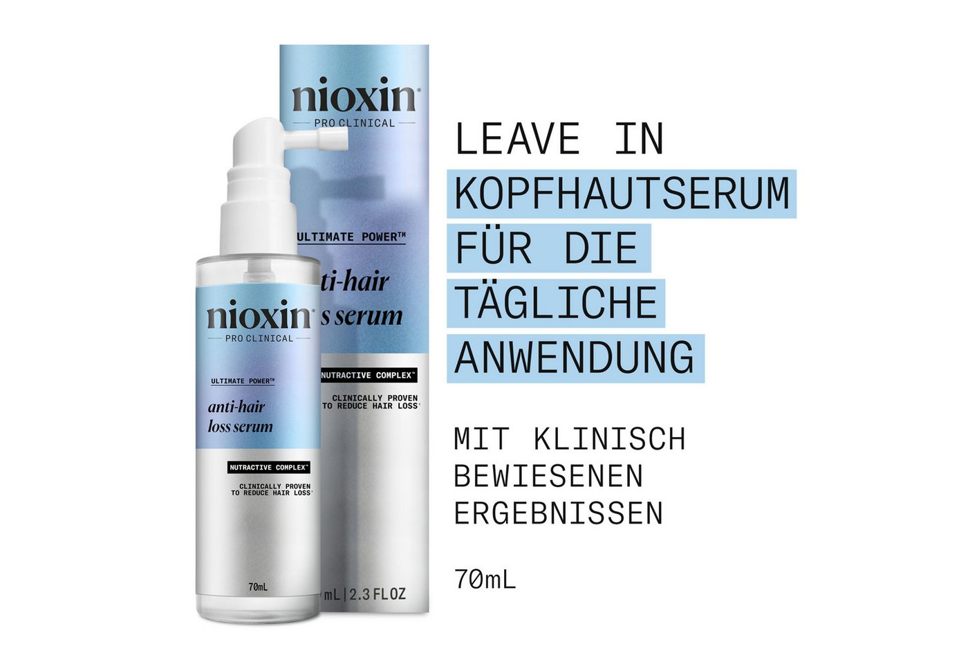 Nioxin Kopfhaut-Pflegeserum Anti-Hair Loss Serum, Effektiv gegen Haarausfall, Wirkung klinisch nachgewiesen von Nioxin