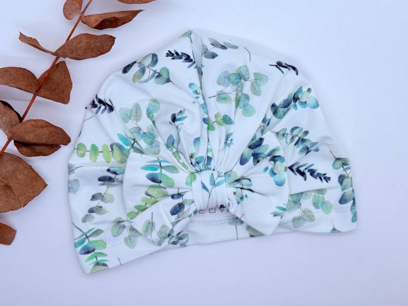Turbanmütze Für Babys - Sommerliche Babymütze Im Turbanstyle Weiche Handgemachte Neugeborene & Junge Mädchen von Nipiane