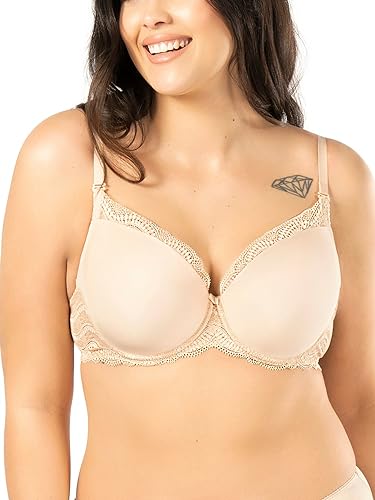 Nipplex Pepite Push-up-BH für Damen – Glatter, Gepolsterter BH mit Spitze – Dekolleté-Enhancer-BH – Nahtloser BH – Herausnehmbare Push-Up-Einsätze – Bügel-BH – Farbe – Größe von Nipplex