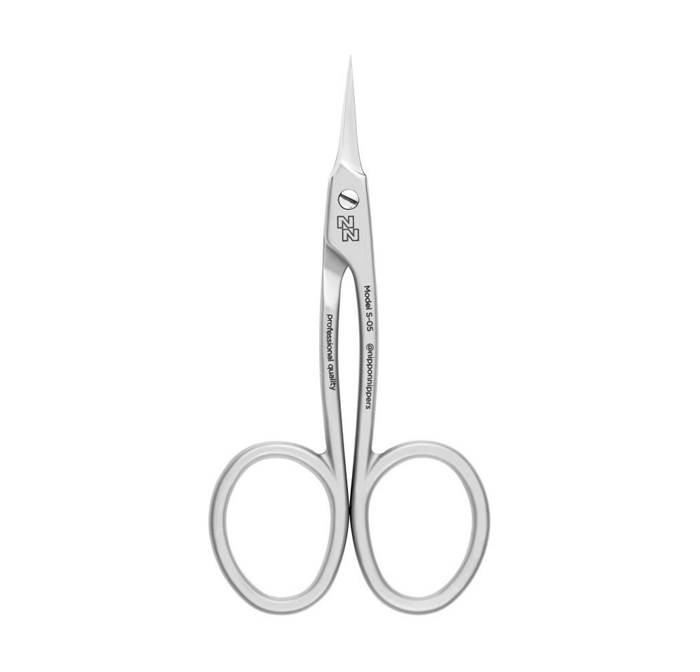Nippon Nippers Nagelhautschieber S-05 Profi Nagelhautschere Länge 88 mm, runde Ringe, matte Oberfläche, 1-tlg. von Nippon Nippers