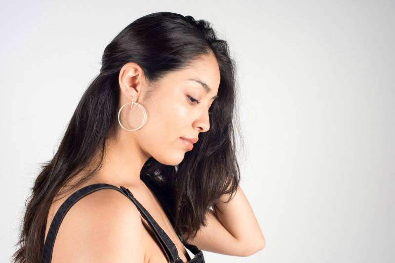 Silber Aros /Ringe in Sterling /Silber Reifen 925 /Weihnachtsgeschenk Ohrringe /Handmade /Light Hoops /Frauen von NirkaPanoso