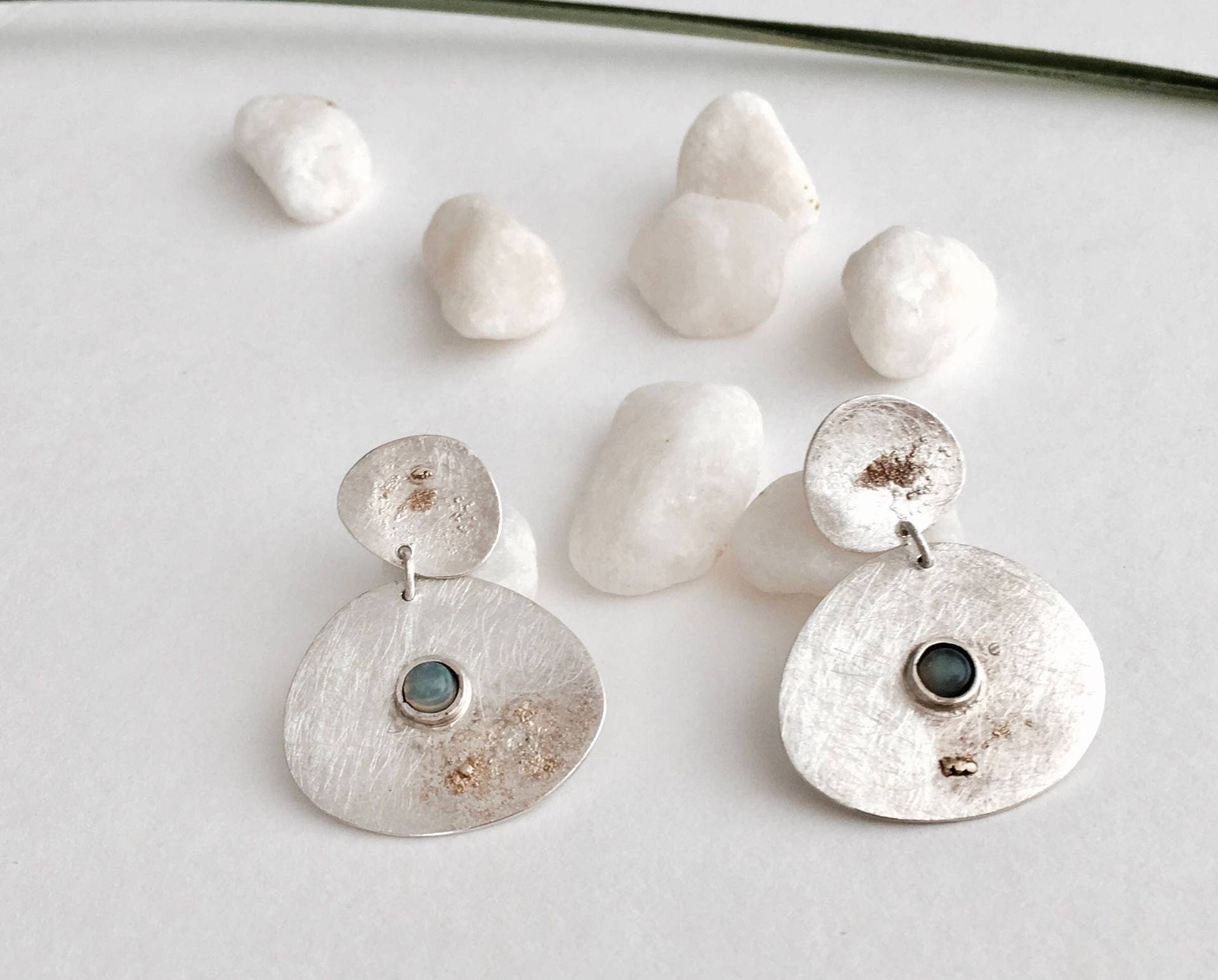 Silber Ohrringe Und Opal/San Valentin Geschenk /Pendientes Aus Gold Gold Stein, Edelsteine von NirkaPanoso