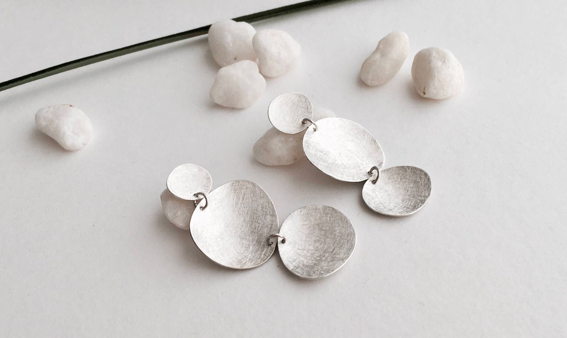 sterling Silber Ohrringe/Geschenk Für Frauen Handgefertigte Designerschmuck von NirkaPanoso