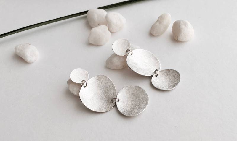 sterling Silber Ohrringe/Geschenk Für Frauen Handgefertigte Designerschmuck von NirkaPanoso