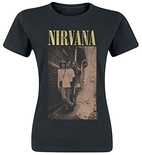 Nirvana Alleyway Frauen T-Shirt schwarz XL 100% Baumwolle Band-Merch, Bands von Nirvana