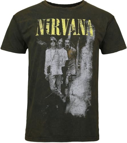 Nirvana Alleyway Männer T-Shirt schwarz XXL 100% Baumwolle Band-Merch, Bands von Nirvana