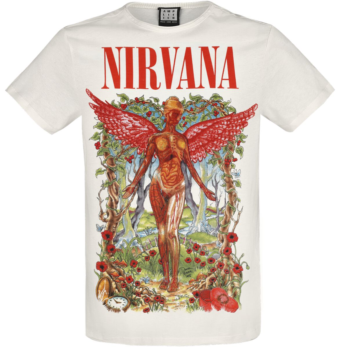 Nirvana Amplified Collection - In Utero Wilderness T-Shirt altweiß in S von Nirvana