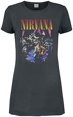 Nirvana Amplified Collection - Live In NYC Frauen Kurzes Kleid Charcoal L von Amplified