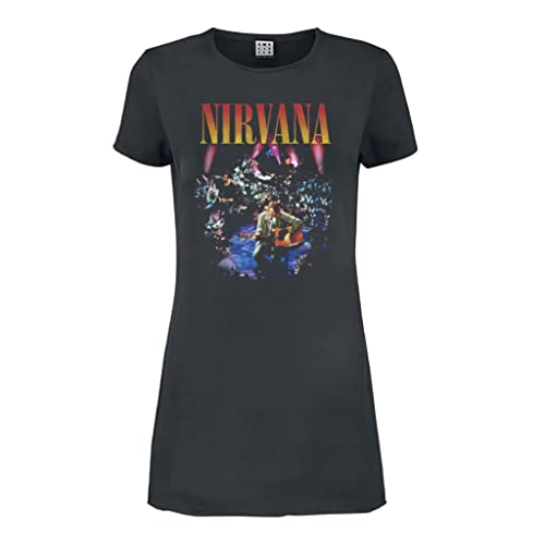 Amplified Nirvana Collection - Live In NYC Frauen Kurzes Kleid Charcoal L von Amplified