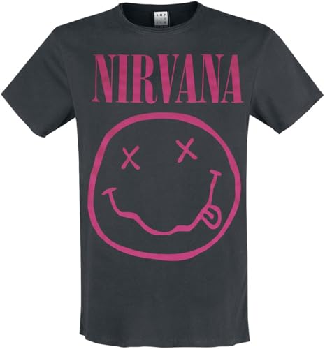 Nirvana Amplified Collection - Neon Pink Männer T-Shirt Charcoal XL von Nirvana