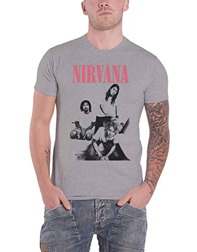 Nirvana T Shirt Bathroom Photo Band Logo Nue offiziell Herren Grau S von Nirvana